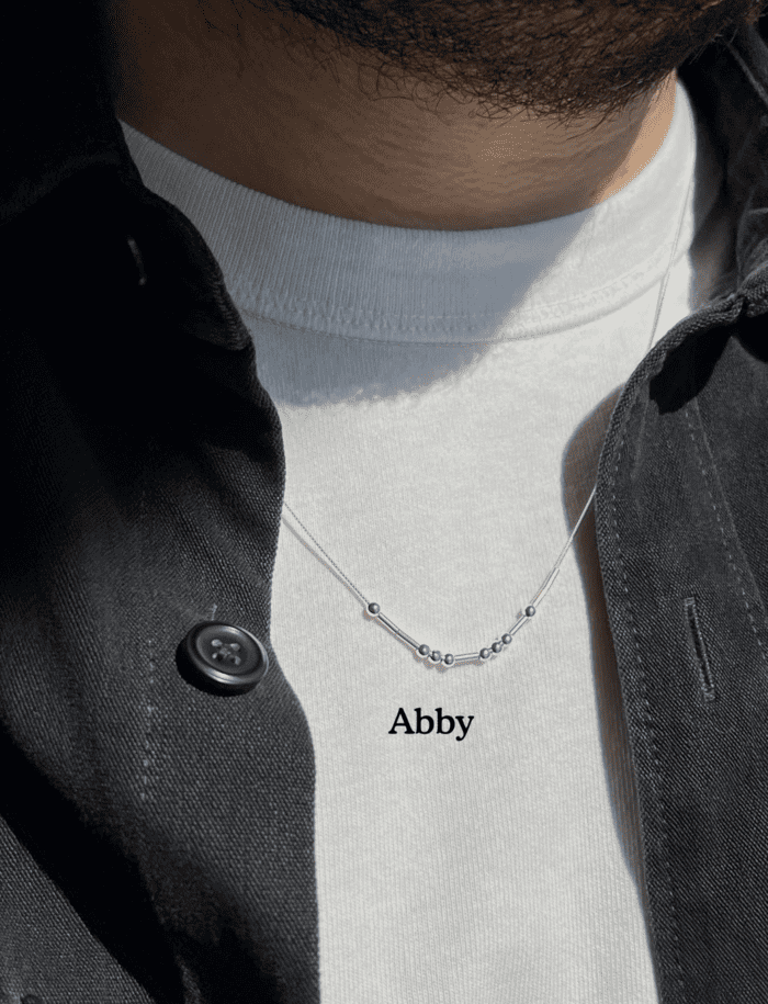 morse code necklace